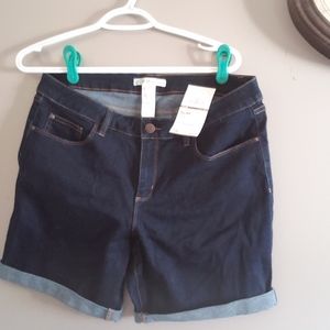 Cleo slimming panel denim shorts